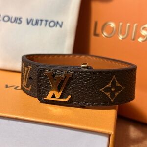 Men’s Louis Vuitton LV Slim Bracelet Adjustable Size Brand New With Packaging